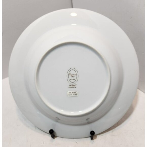 Vintage Christian Dior Malachite Gaudron 9.25" Rimmed Soup Bowl New Green - Picture 2 of 9